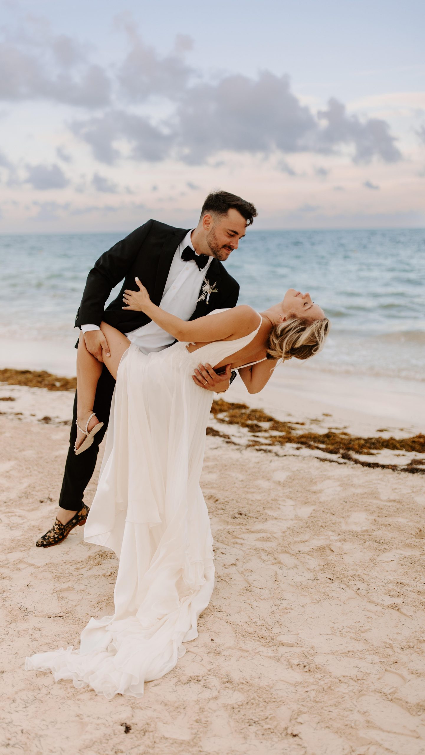a couple who learned the cost of a destination wedding in cancun